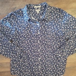 LL Bean womens long sleeve button front, NWOT